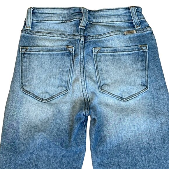 KanCan Midrise Skinny Ankle Jeans – Distressed, Raw Edge Hem, Size 23 - Picture 6 of 7